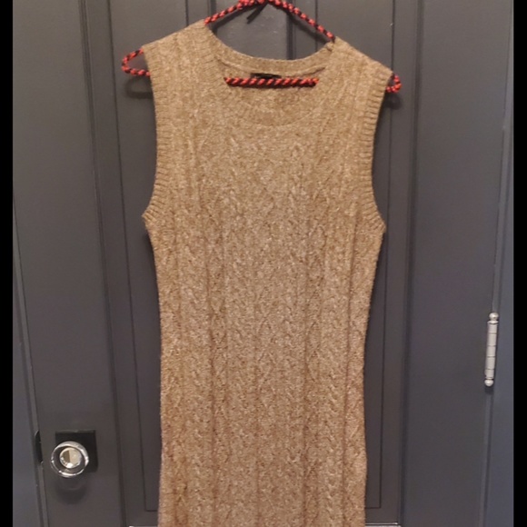 Anthropologie Current Air Cedar Cable-Knit Midi Sweater Dress Shrug Sweater Set - Picture 3 of 5